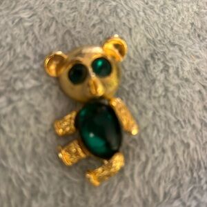 Size small gold tone and green